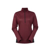 Kerrits Ice Fil Lite Long Sleeved Print Shirt - Cabernet Diamond S