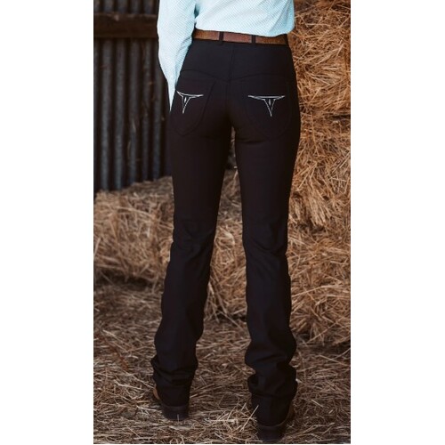 Peter Williams Ladies Roxby Pants - Black/Silver